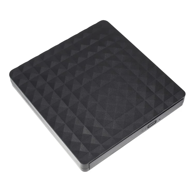 Rhombus Shape External Optical Drive DVD-RW [with USB3.0 Port Cable] for Notebook / PC / Macbook