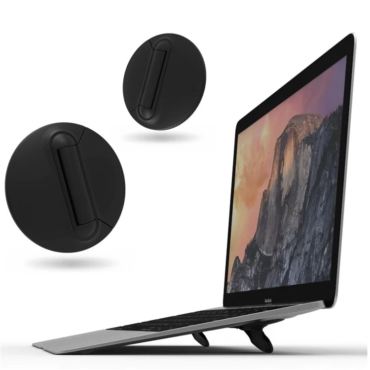 Adjustable Portable Laptop Stand Cooling Pad Universal - Black
