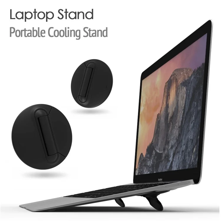 Adjustable Portable Laptop Stand Cooling Pad Universal - Black
