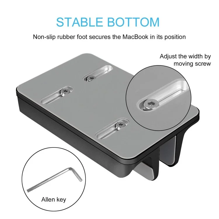 S09 Base de Soporte de Aluminio de Laptop Vertical - Negro