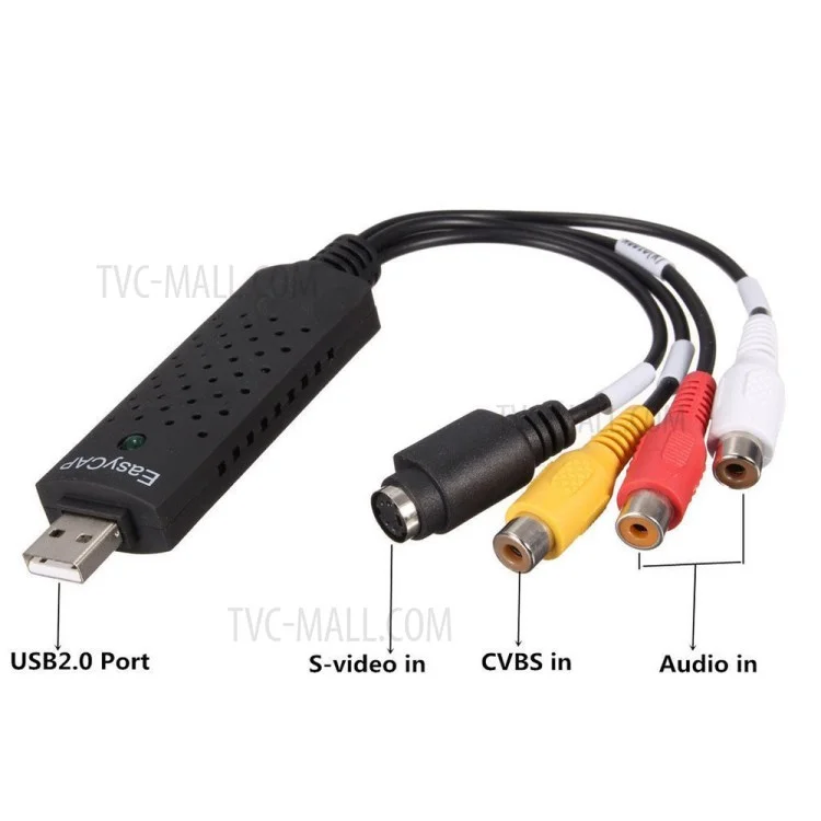 USB 2.0 Easycap DC60 TV DVD VHS Video Capture Adapter