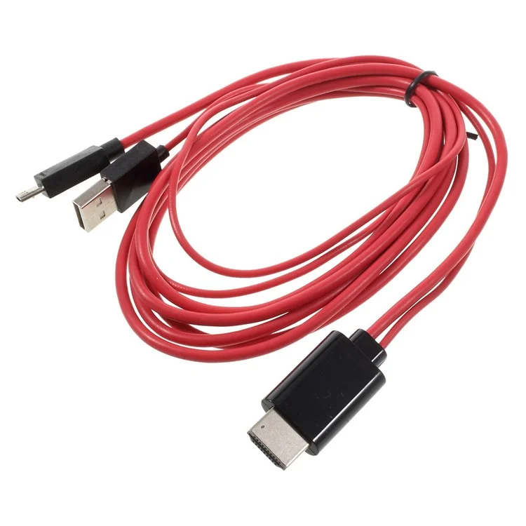 1.8m 11-pin 4K MHL Micro USB to HDMI 4K*2K HD TV Cable Adapter for Samsung Galaxy S3/4/5