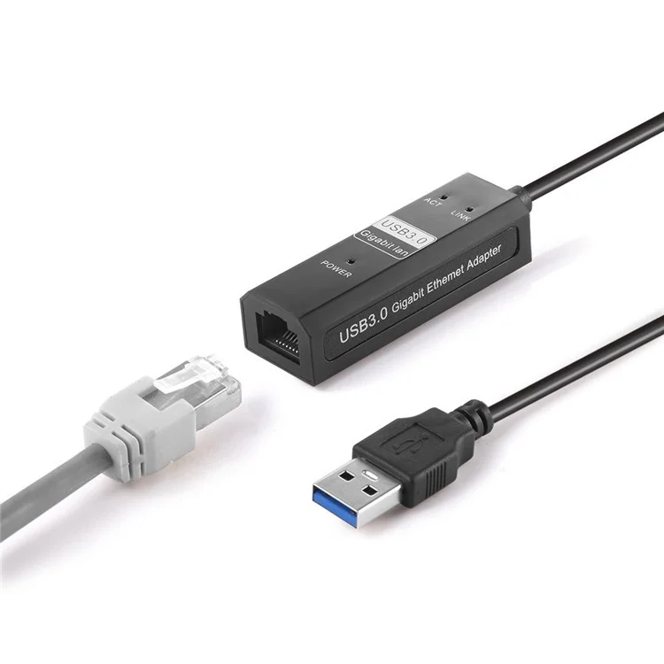 USB 3.0 to RJ45 Gigabit Ethernet Adapter Supporting 10/100/1000 Bit Ethernet