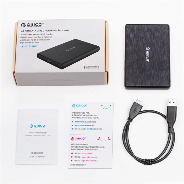 ORICO 2189U3 USB3.0 to SATA III 2.5'' External Hard Drive Enclosure for 7mm and 9.5mm 2.5 Inch SATA HDD/SSD