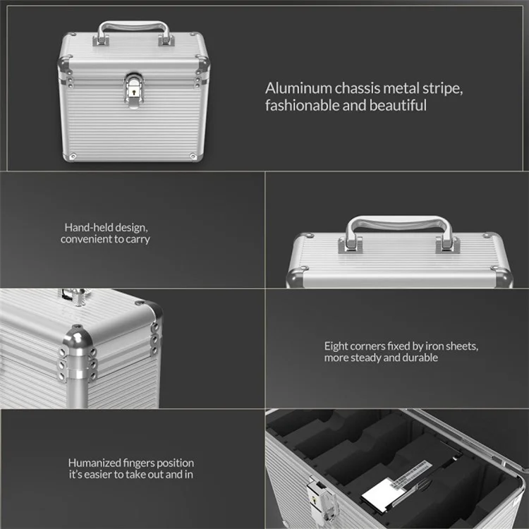 ORICO 10-Bay 3.5 Inch Aluminum Hard Drive Protection Box (BSC35-10) - Silver Color