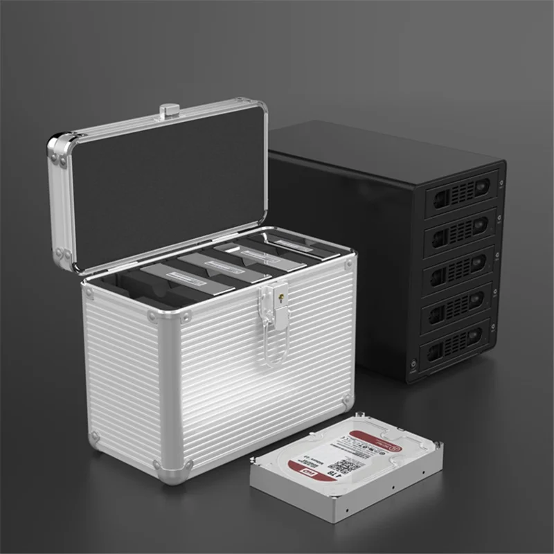 ORICO BSC35-05 5-Bay 3.5 Inch Aluminum Hard Drive Protection Box - Silver Color