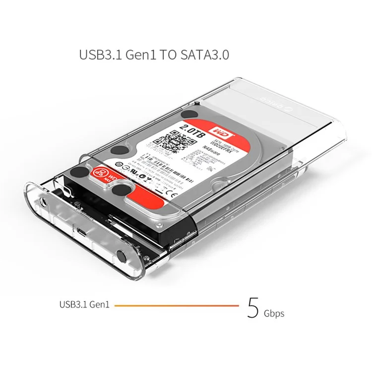 ORICO 3139C3 3.5 inch Type-C Hard Drive Enclosure for SATA HDD - UK Plug