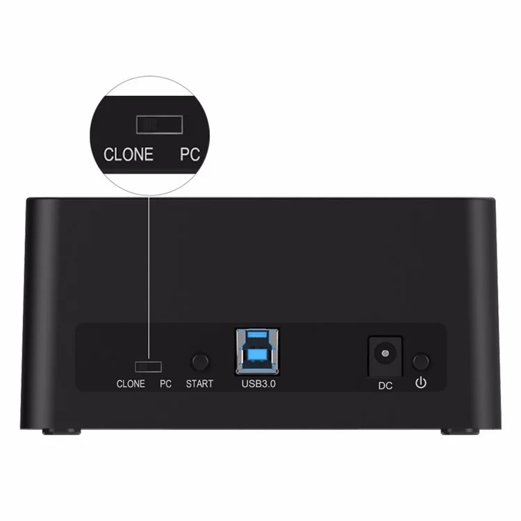 ORICO 2-bay USB3.0 Dock Dock Station Para 2.5 / HDD de 3.5 Pulgadas / SSD Con Función Clon (6629US3-C) - Enchufe Del Reino Unido