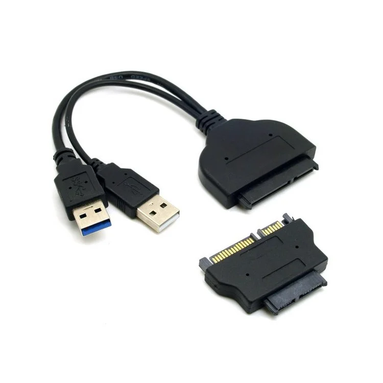 USB 3.0 to SATA 22Pin + SATA to Micro SATA Adapter for 1.8/2.5 inch Hard Disk Driver with Extral USB Power Cable