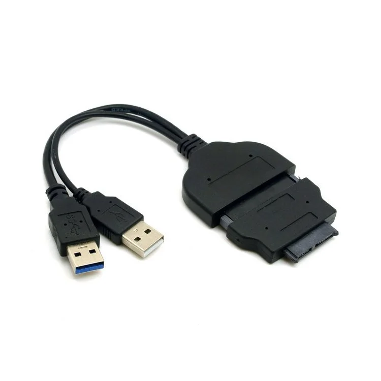 USB 3.0 to SATA 22Pin + SATA to Micro SATA Adapter for 1.8/2.5 inch Hard Disk Driver with Extral USB Power Cable