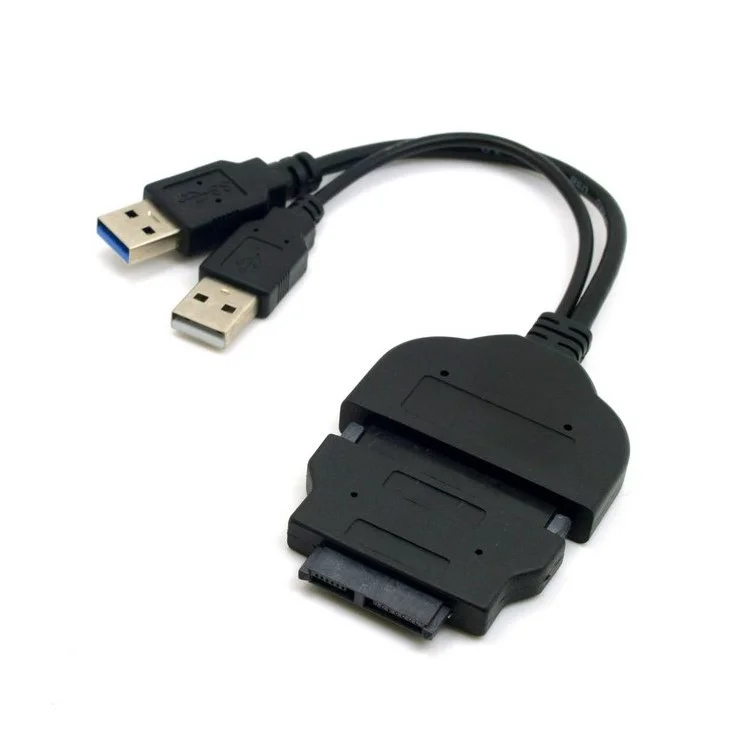 USB 3.0 to SATA 22Pin + SATA to Micro SATA Adapter for 1.8/2.5 inch Hard Disk Driver with Extral USB Power Cable