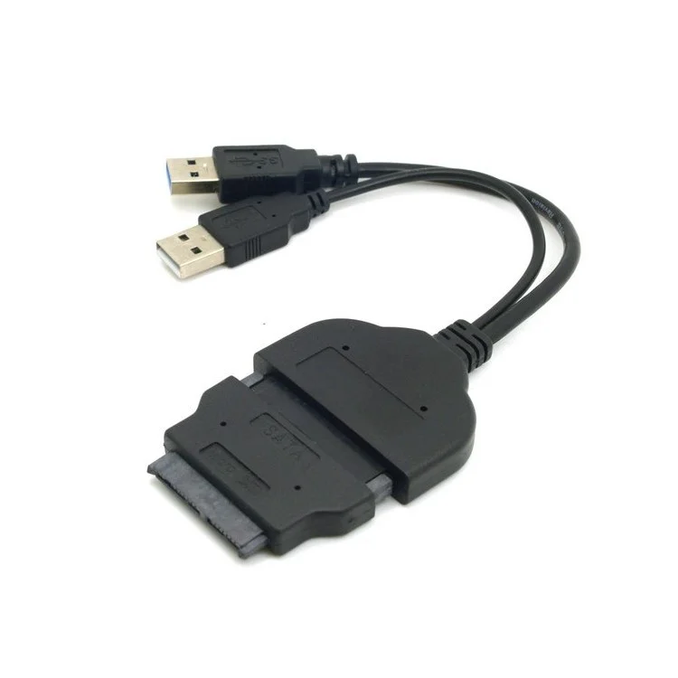 USB 3.0 to SATA 22Pin + SATA to Micro SATA Adapter for 1.8/2.5 inch Hard Disk Driver with Extral USB Power Cable