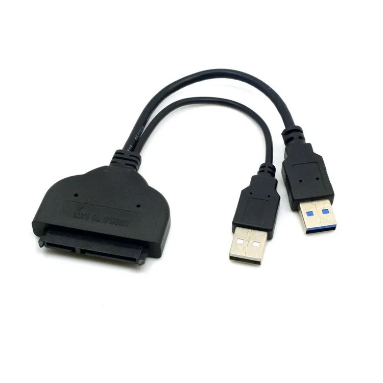 USB 3.0 to SATA 22Pin + SATA to Micro SATA Adapter for 1.8/2.5 inch Hard Disk Driver with Extral USB Power Cable