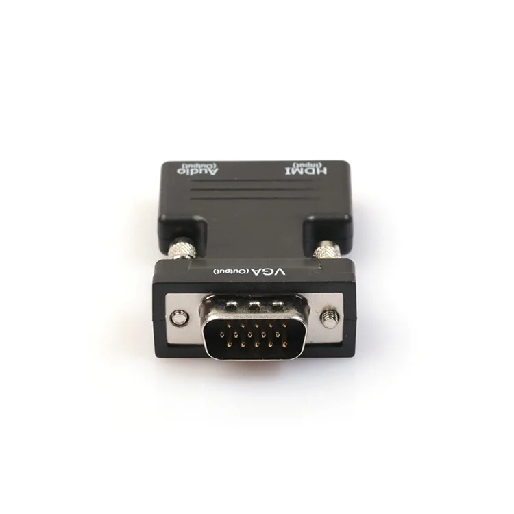 Gold Color-Plated HDMI Female to VGA Male Adapter Video Converter - Black