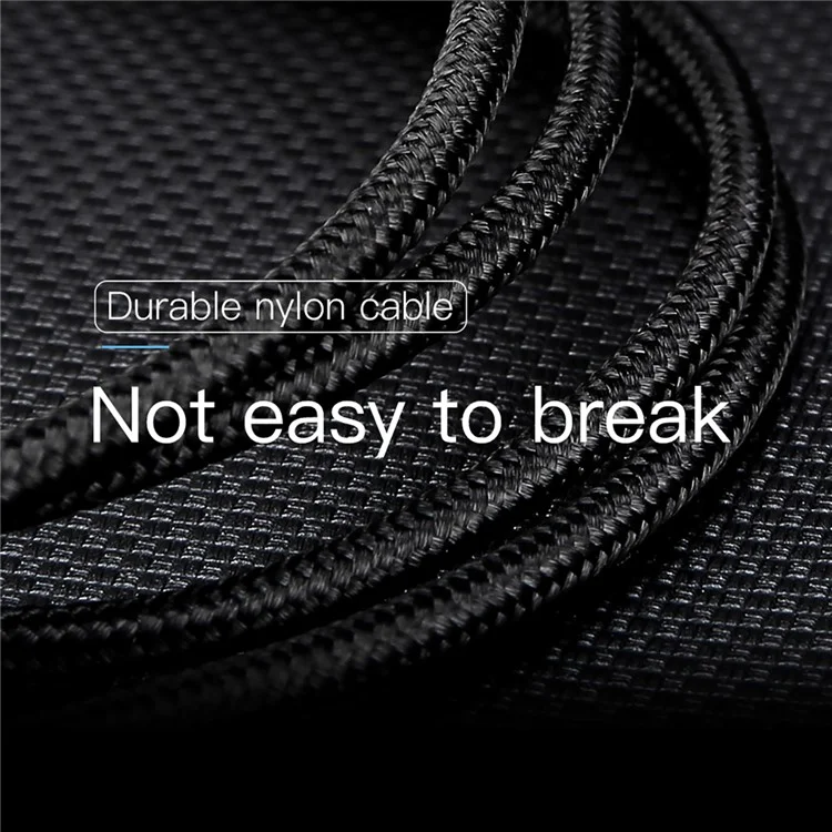 BASEUS 3A Magnetic USB Type C Fast Charge Data Sync Cable for Samsung Galaxy S8 / LG G6, etc. - Black