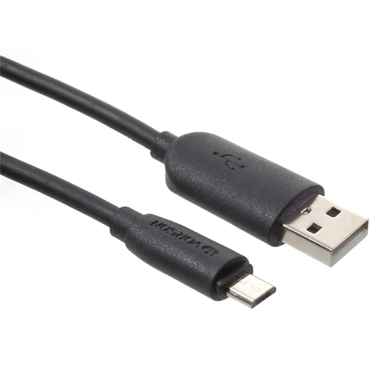 VORSON VCB-005 3m Micro USB Data Sync Charging Cable for Samsung HTC Huawei - Black
