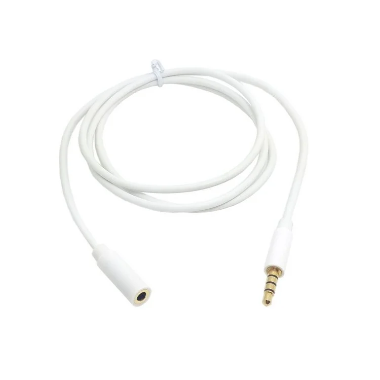 1M 3.5mm Male to Female Extension Audio Cable - White