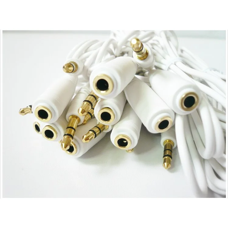 1M 3.5mm Male to Female Extension Audio Cable - White