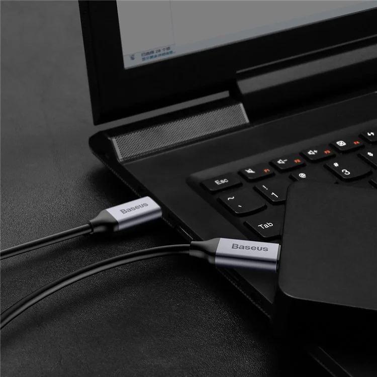 BASEUS Type-C to Type-C Quick Charge Sync Data Cable C-video Functional Notebook Cable for Phones Macbook