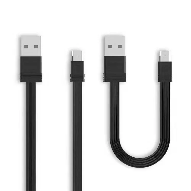 REMAX 1M Micro USB Data Cable + 16CM Micro USB Charging Cable for Samsung Huawei HTC - Black