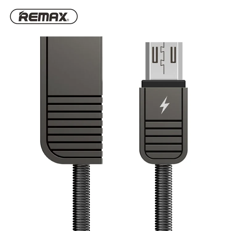 REMAX Linyo Series 1M Micro USB Stainless Steel Metal Cable for Samsung S7/S7 Edge etc. - Grey