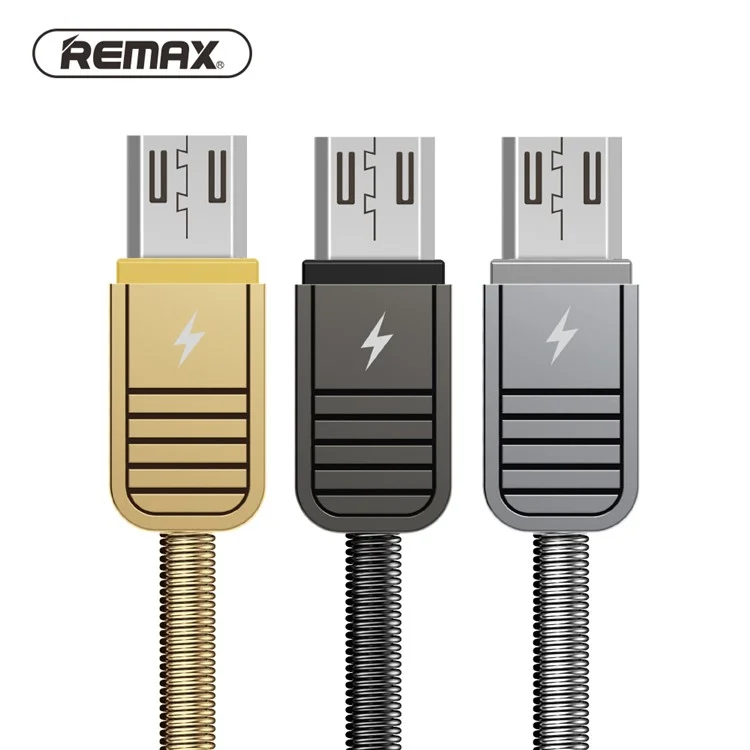 REMAX Linyo Series 1M Micro USB Stainless Steel Metal Cable for Samsung S7/S7 Edge etc. - Grey
