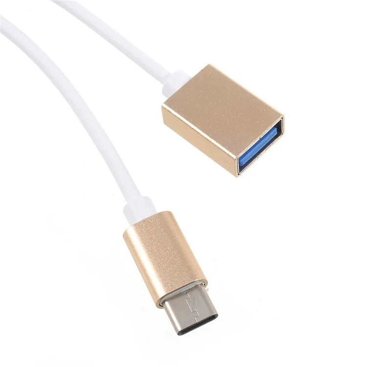 Type-C Male to Type-C Male + USB 3.0 Female OTG Cable Adapter for Samsung Note 8, MacBook etc.