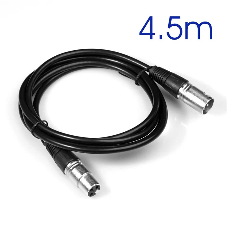 XLR Male to Female 4.5M Mic Microphone Cable - Silver Color