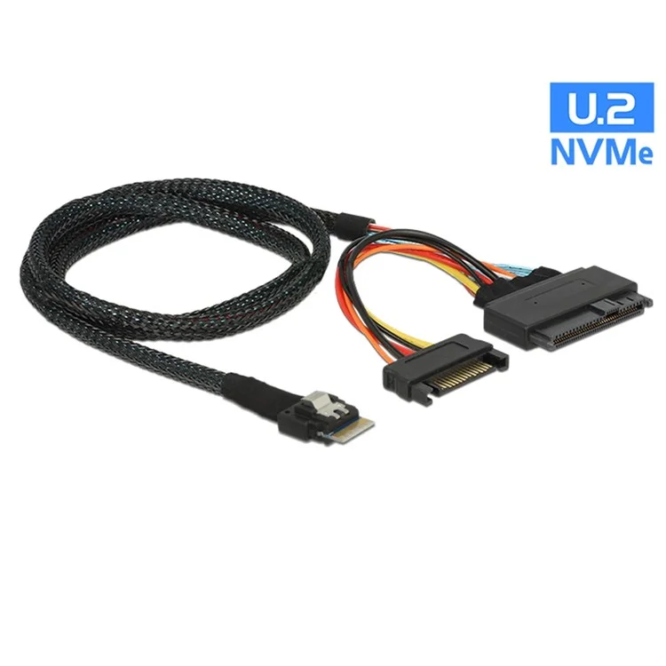 U.2 U2 SFF-8639 à Slim SAS SFF-8654 4i NVME Pcie SSD Câble Pour la Carte Main Intel SSD 750 P3600 P3700 M.2