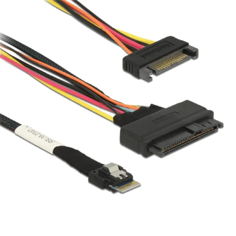 U.2 U2 SFF-8639 to Slim SAS SFF-8654 4i NVME Pcie SSD Cable Для Материнской Платы Intel SSD 750 P3600 P3700 M.2