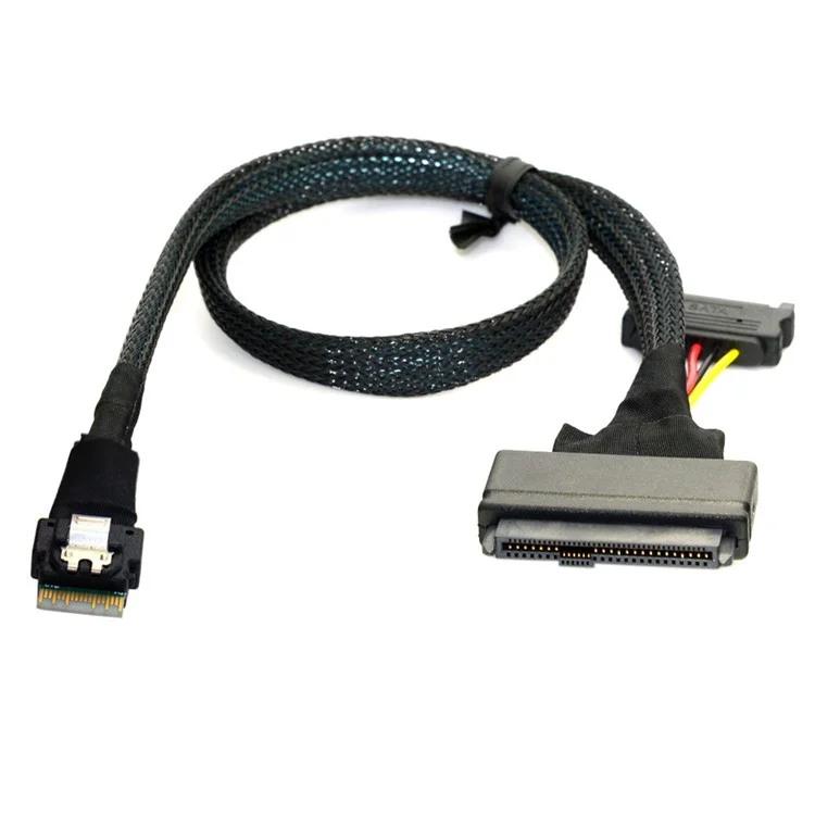 U.2 U2 SFF-8639 à Slim SAS SFF-8654 4i NVME Pcie SSD Câble Pour la Carte Main Intel SSD 750 P3600 P3700 M.2