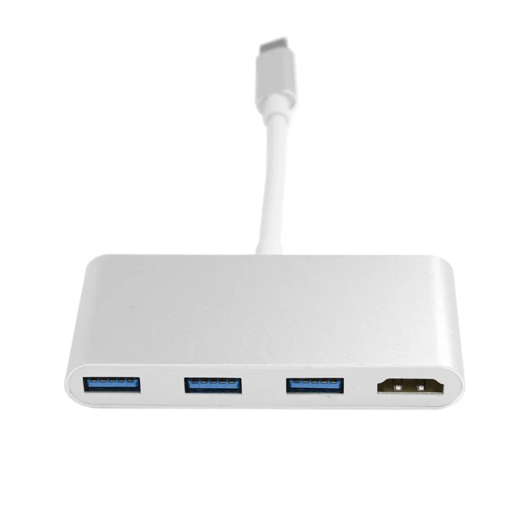 USB 3.1 Type C to HDMI HDTV 4K 30HZ & 3 Ports USB HUB OTG Adapter for Laptop & Macbook