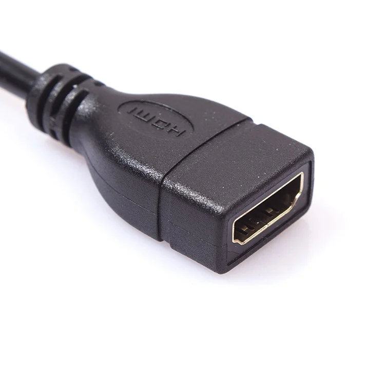 90 Degree Angled Mini HDMI Male to HDMI Female Adapter Cable