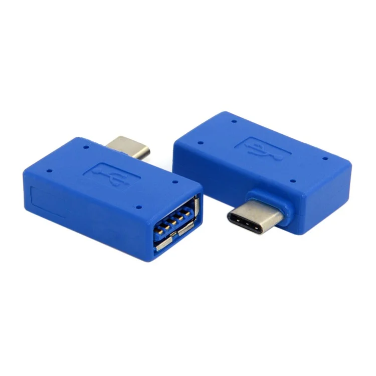 USB-C Type-C to USB 3.0 Female OTG Adapter 90-Degree Right Angled for Laptop & Cell Phone