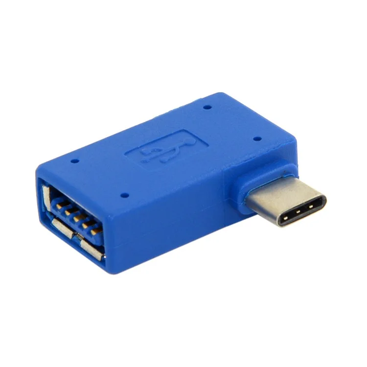 USB-C Type-C to USB 3.0 Female OTG Adapter 90-Degree Right Angled for Laptop & Cell Phone