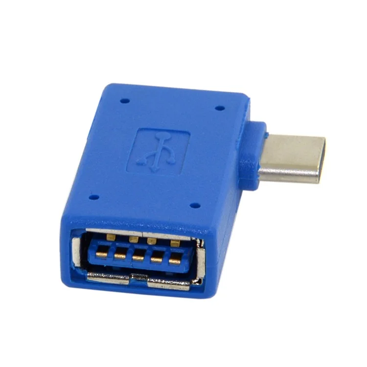 USB-C Type-C to USB 3.0 Female OTG Adapter 90-Degree Right Angled for Laptop & Cell Phone