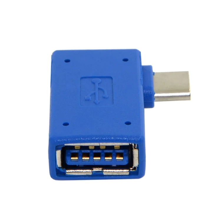 USB-C Type-C to USB 3.0 Female OTG Adapter 90-Degree Right Angled for Laptop & Cell Phone