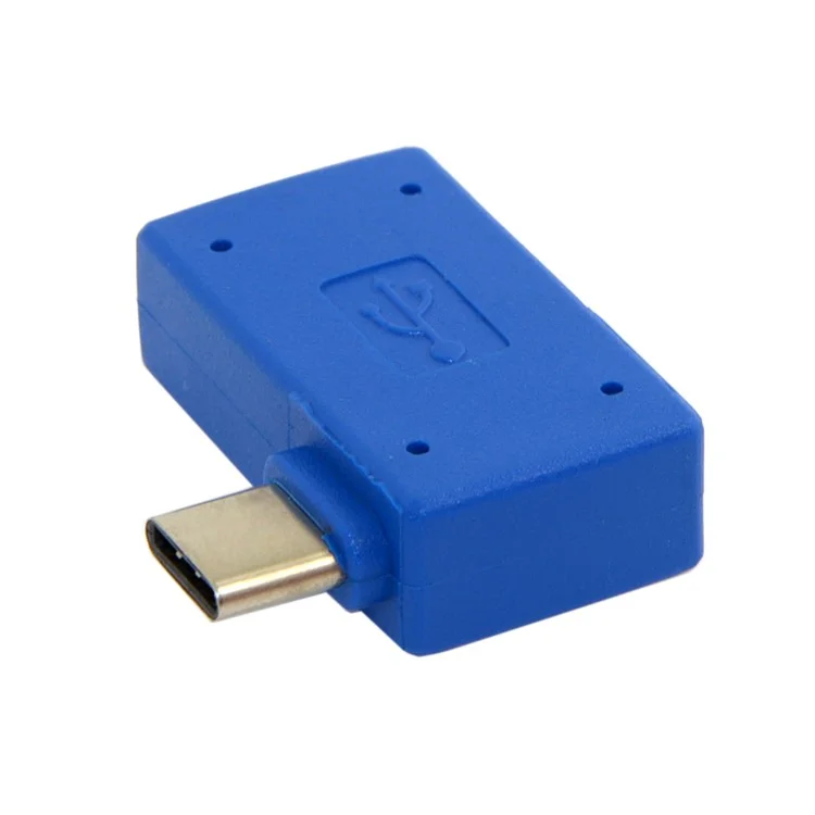 USB-C Type-C to USB 3.0 Female OTG Adapter 90-Degree Right Angled for Laptop & Cell Phone