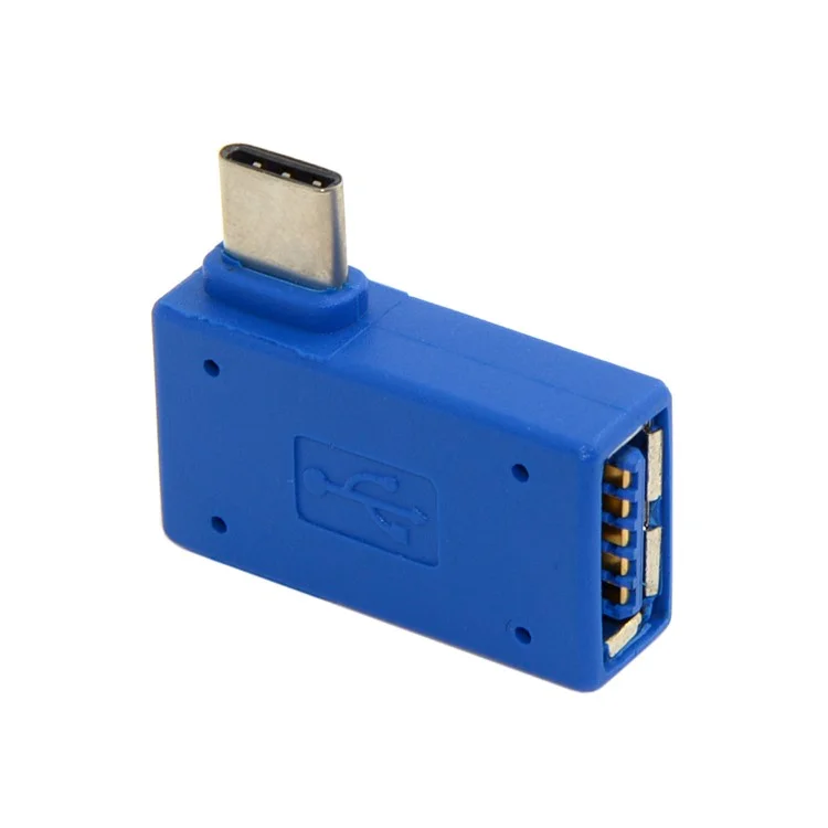 USB-C Type-C to USB 3.0 Female OTG Adapter 90-Degree Right Angled for Laptop & Cell Phone