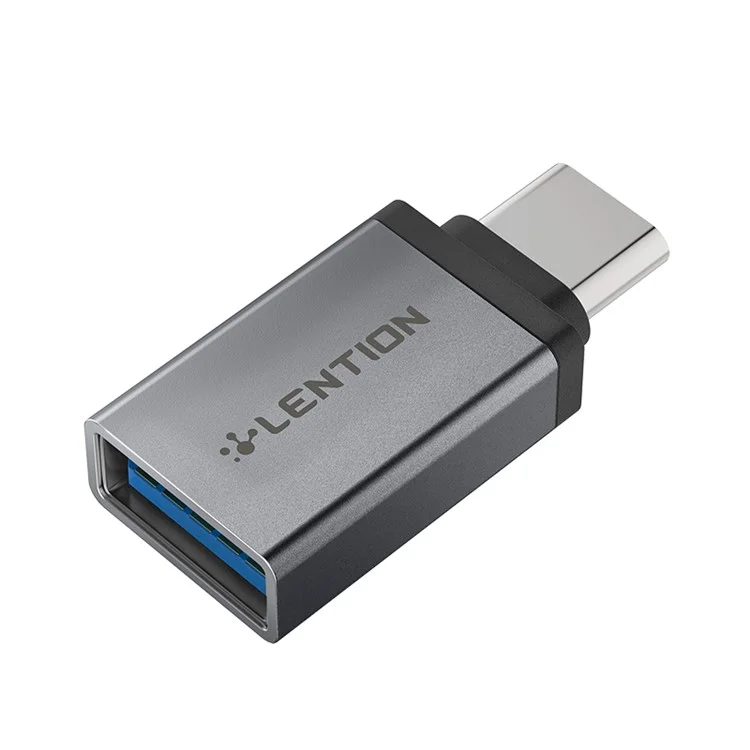 LENTION C3 Type C to USB 3.0 5Gbps Fast Transmission Converter Adapter - Grey