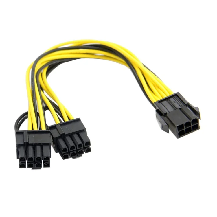 PCI-E PCI Express ATX 6Pin Male to Dual 8Pin & 6Pin Female Video Card Extension Power Cable