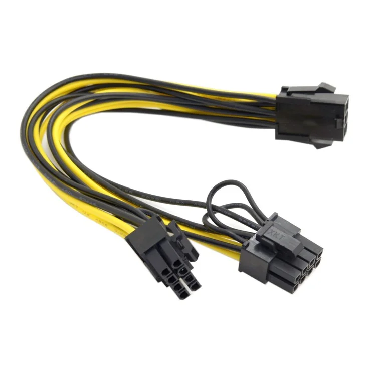 PCI-E PCI Express ATX 6Pin Male to Dual 8Pin & 6Pin Female Video Card Extension Power Cable
