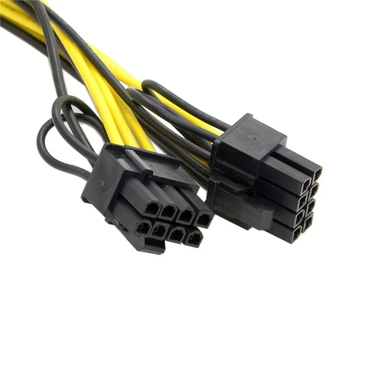 PCI-E PCI Express ATX 6Pin Male to Dual 8Pin & 6Pin Female Video Card Extension Power Cable
