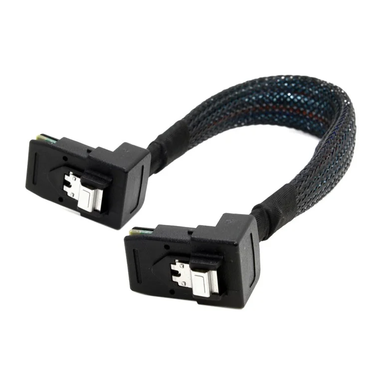 Internal Mini SAS SFF-8087 90 Degree Angled to Angled SFF-8087 Server Hard Disk Raid Data Cable