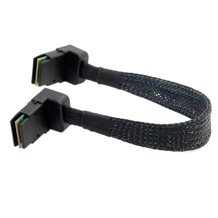 Internal Mini SAS SFF-8087 90 Degree Angled to Angled SFF-8087 Server Hard Disk Raid Data Cable