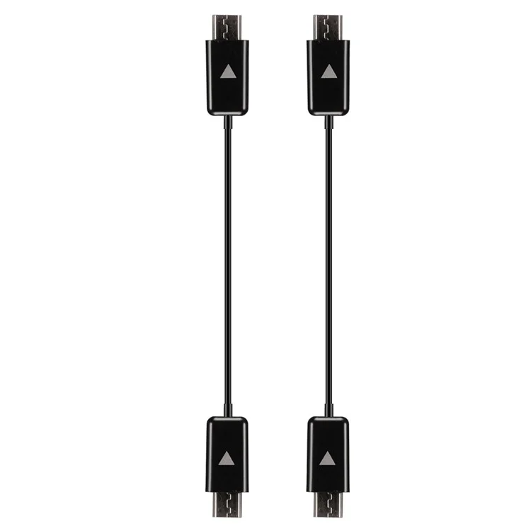 2pcs/set Micro USB Male an Micro USB Männliche Daten Synchronisieren Ladekabel Für Samsung Huawei LG - Schwarz