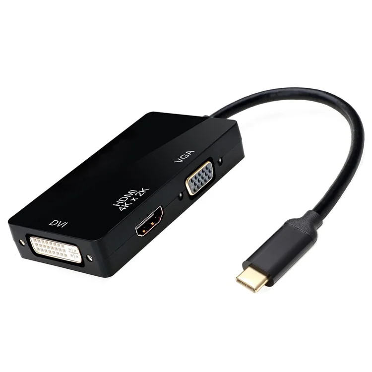 CY UC-050 Thunderbolt 3 USB-C Type-C to 4K HDMI DVI VGA HUB Multi-port Converter Cable