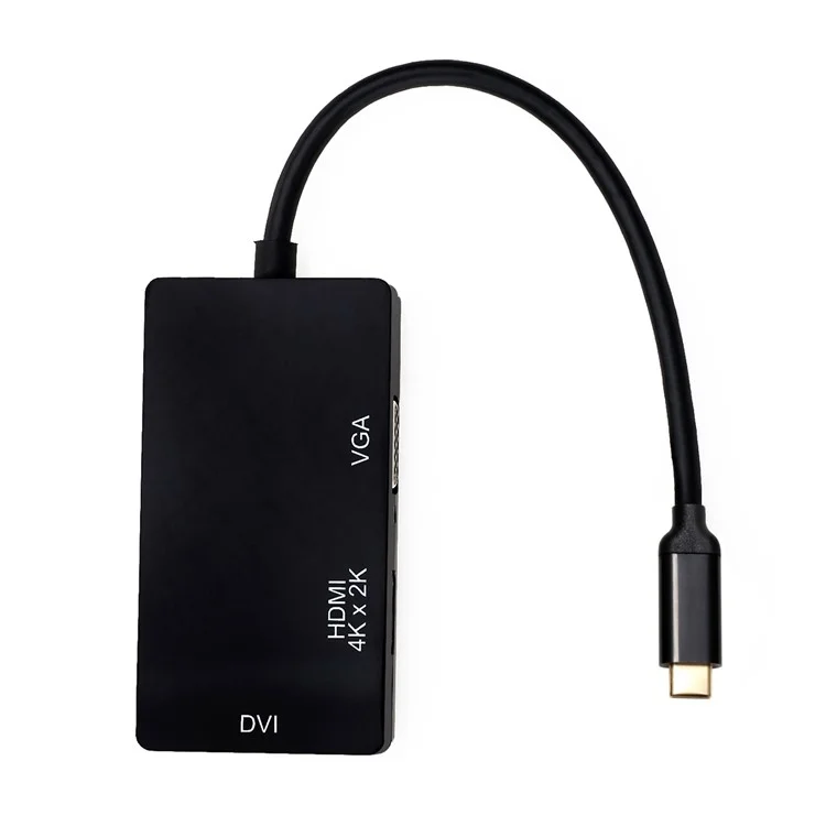 CY UC-050 Thunderbolt 3 USB-C Type-C to 4K HDMI DVI VGA HUB Multi-port Converter Cable