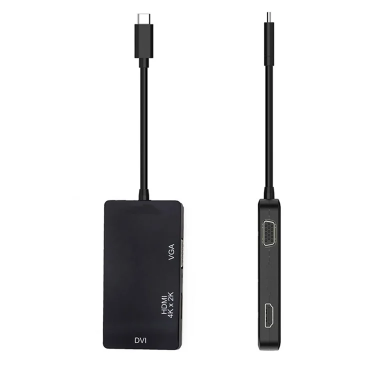 CY UC-050 Thunderbolt 3 USB-C Type-C to 4K HDMI DVI VGA HUB Multi-port Converter Cable