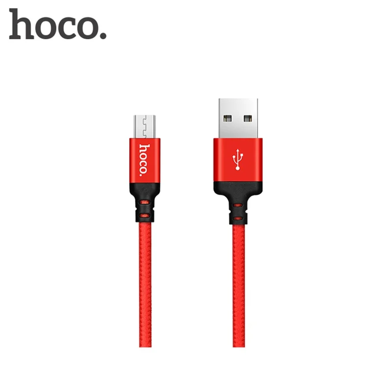 HOCO X14 High Speed 1 m Micro USB Data- og opladningskabel til Samsung LG Sony Huawei - Rød